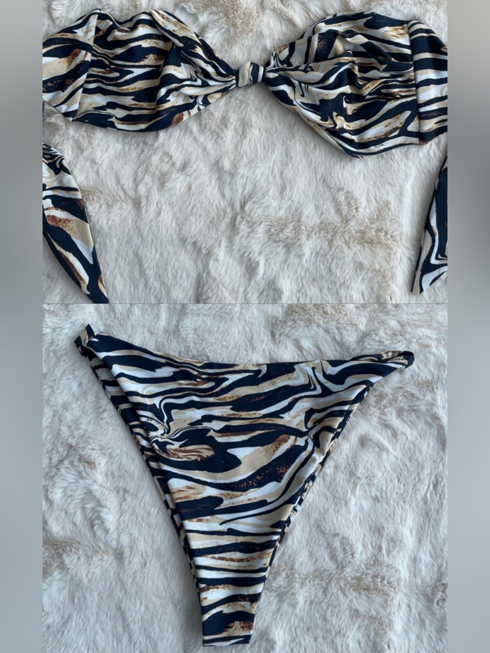 Skatie Zebra Print Bikini Set